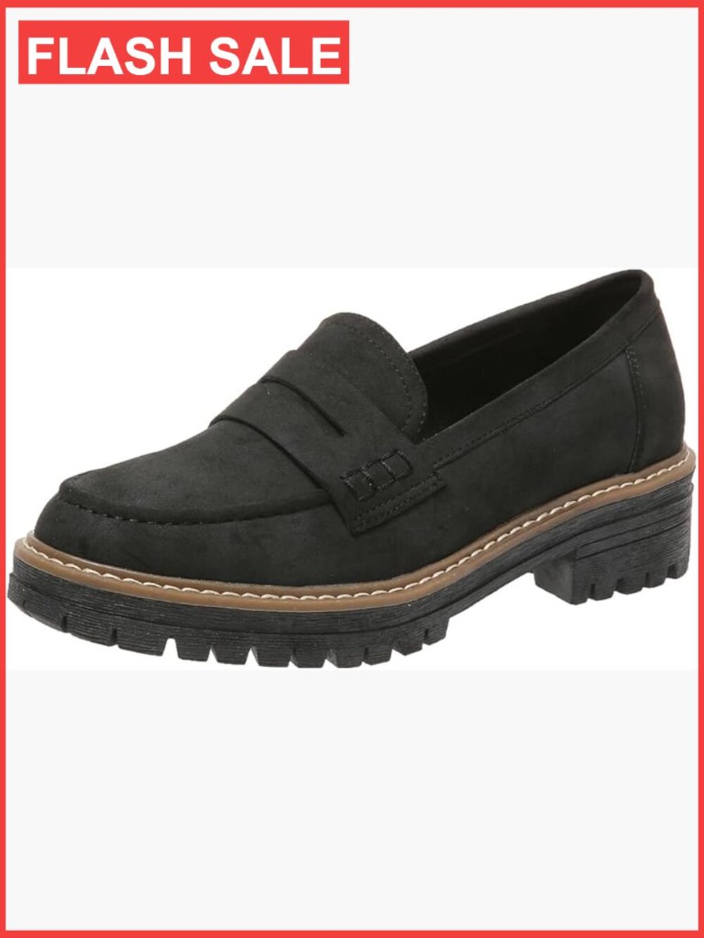 Chunky Penny Loafer Lug Sole Slip On Work Office Casual Dress Shoes